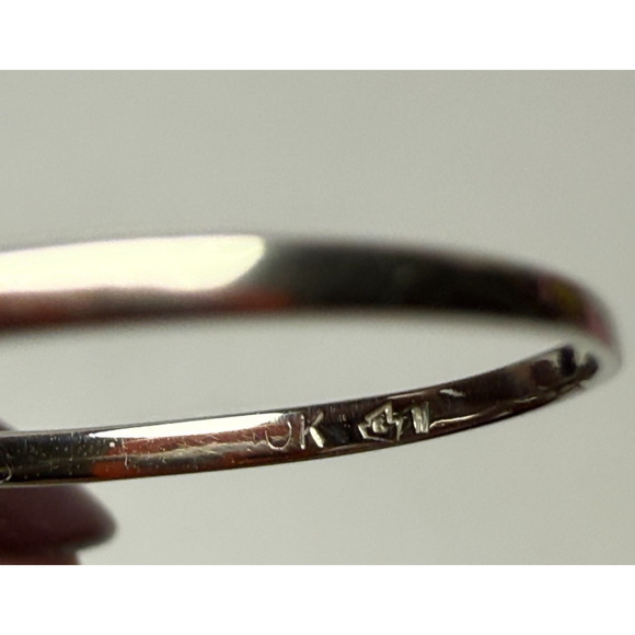 Vintage 10K White Gold Cluster Ring Natural Blue Sapphires 2.12 grams Size 6 - Picture 10 of 10